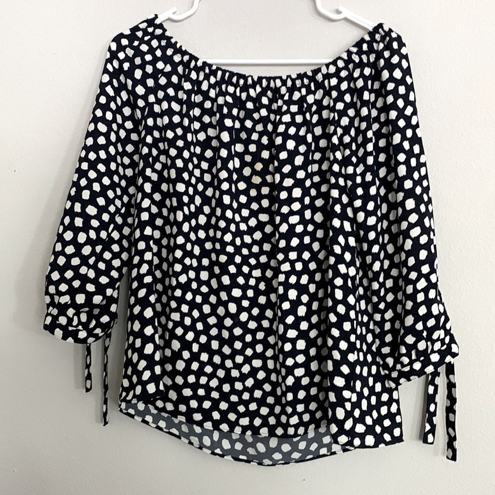 Off Shoulder Jcrew Polkadot Top